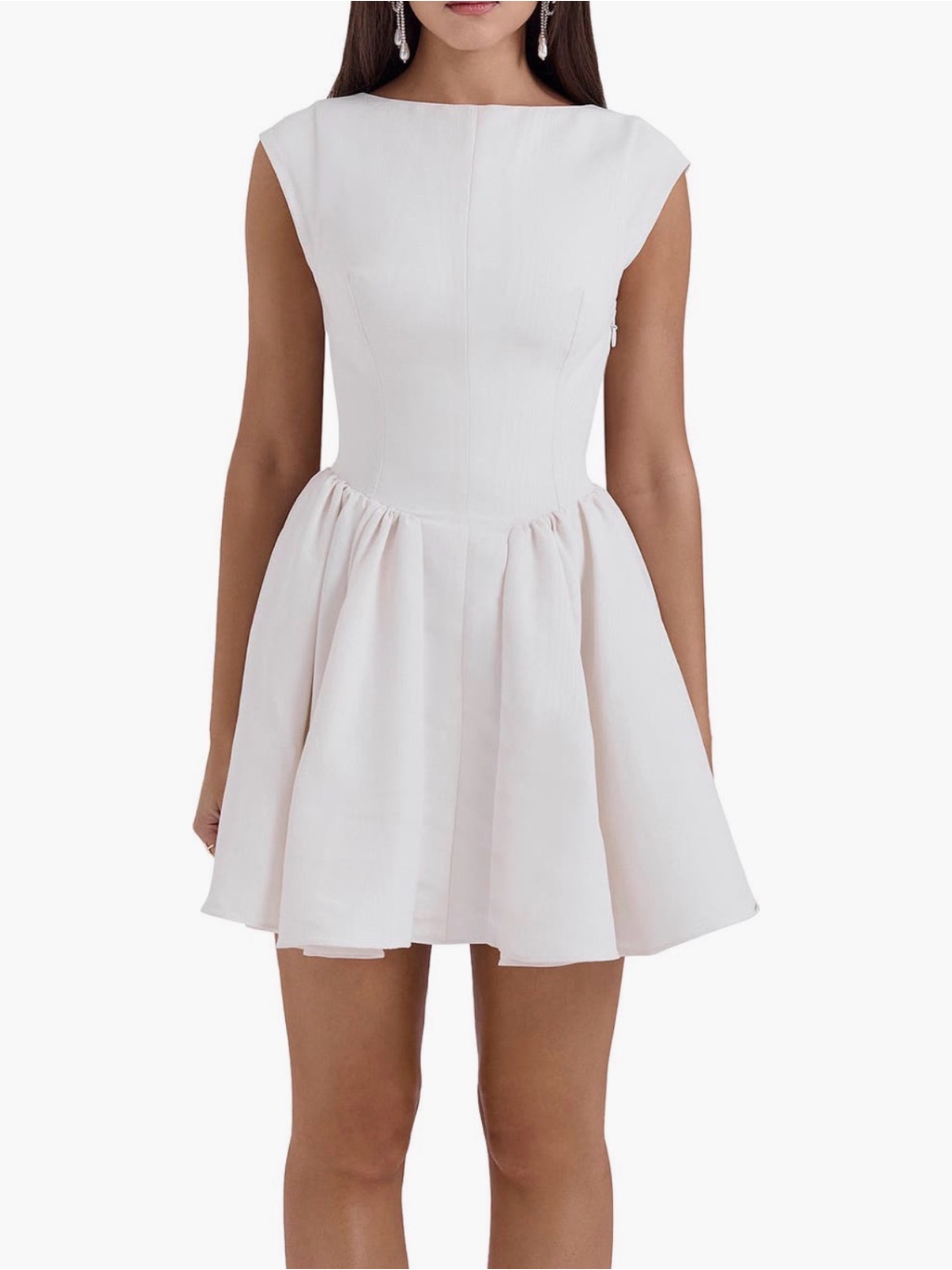 House Of Cb 'Enchant' White Open Back Mini Dress Size L